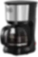 Black+Decker Coffee Maker Machine With 1.25L Glass Carafe 10 Cups 750W DCM750S-B5 Black/Silver