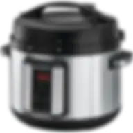 Black+Decker Smart Steam Pot, 1350W, 9 In 1, 10 L, Smart Programmable Electric Pressure Cooker, Black/Silver Pcp1010-B5