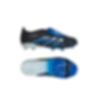 Adidas Predator League Jb Fold-over Tongue Firm/multi-ground Boots Kids Core Black / Cloud White / Glow Blue Size 28