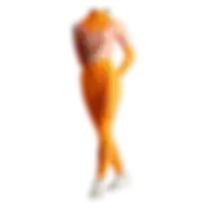 Adidas Women By Stella Mccartney Truestrength Knit Yoga Leggings Crew Orange Iv9190 Size Xs