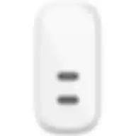 Belkin 40w Dual Usb-c Pd Wall Charger 20w Per Port Fast Pd White