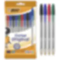 BIC Cristal Medium Pouch Original Ball Pens X 4, Multicolor