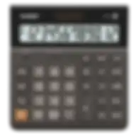 Casio 12-digit Desktop Type Practical Calculators Dh-12