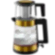 Feller Germany 2200W 2-In-1 Glass Tea Maker With Electric Kettle,Stainless Steel Gold Ts600