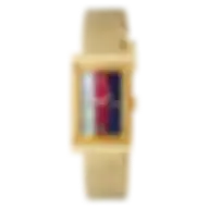 Gucci G-frame Quartz White, Red, Blue Web Mother Of Pearl Dial Ladies Watch Ya147410