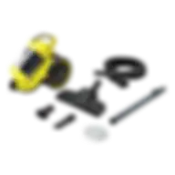 Kärcher Premium Plus Bagless Cyclonic Canister Vacuum Cleaner, Yellow/White, VC 3