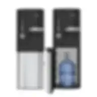 Nikai Bottom Loading Water Dispenser 2-tap, Stainless Steel Tanks, Child Lock, Cup Holder Steel/black Nwd5000bss