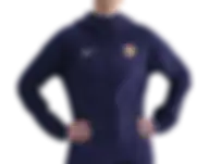 Nike Fc Barcelona Tech Windrunner Women's Nike Football Fleece Full-zip Hoodie Hj6497-595 Size Xs