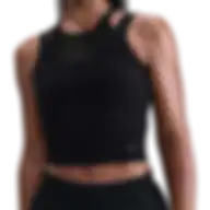 Nike One Fittedwomen's Dri-fit Cropped Tank Top Hv3653-010 Size M