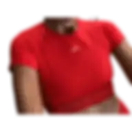 Nike Prowomen's Dri-fit Short-sleeve Cropped Graphic Top Hm6369-657 Size M