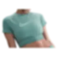 Nike Prowomen's Dri-fit Short-sleeve Cropped Graphic Top Hv3673-017 Size S