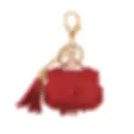 Promate Ultra-slim Protective Soft Designer Faux Leather Cover With Wireless Charging Compatible, Shockproof And Keychain Hook For Apple Airpods Pro Tassel-pro Red