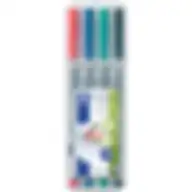 Staedtler Permanent Markers, Std313wp4a6, Pack Of 4 Pens