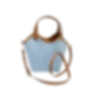 Zara Contrast Denim Mini Tote Bag Denim Blue 6830-610-043