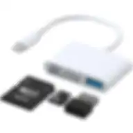 JOYROOM Multifunctional Otg 4-in-1 Fast Charging Cable Phone Adapter Sd Tf For Apple Iphone White Jr-sh142