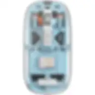 WiWU Crystal Transparent Magnetic Wireless Mouse Blue ‎wm105bl
